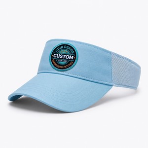 Casquette de sport réglable en sergé de coton avec étiquette tissée personnalisée, visière pare-soleil, pour cyclisme et streetwear, fournisseur en gros, usine - Product Image 1