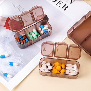 Boîte à médicaments à 7 compartiments, boîte de rangement portable pour pilules de voyage, pour ranger de petites boîtes à médicaments pendant sept jours de la <span class=keywords><strong>semaine</strong></span> - Product Image 2
