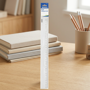 Mengfu M-0080 Righello Flessibile Pieghevole Trasparente in Plastica 40CM per Scuola e Ufficio, in Acciaio, Metallo, PVC, Durevole, Prodotto in Cina - Product Image 2
