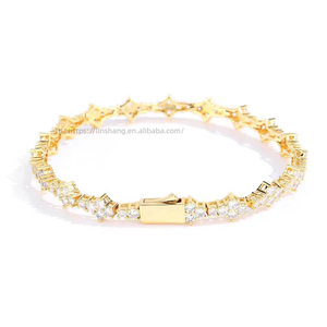 Bracelet chaîne tennis hip-hop avec fermoir à ressort, motif avion, en zircon, pour homme et femme, accessoire de main haut de gamme de luxe léger - Product Image 5