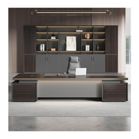 Revêtement résistant à l'eau de bureau moderne Armoire latérale verrouillable Matériau en bois composite pour directeur président