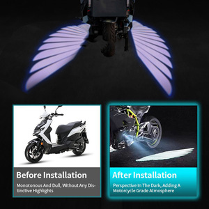 <span class=keywords><strong>Accessoires</strong></span> pour moto, 2 pièces, projecteur LED sous le châssis de la moto, ailes d'ange fantômes, lumière laser, lumière LED pour moto - Product Image 3