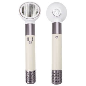Sèche-cheveux pour toilettage des animaux de compagnie, peigne rechargeable pour chien, matériau ABS gris-blanc - Product Image 1