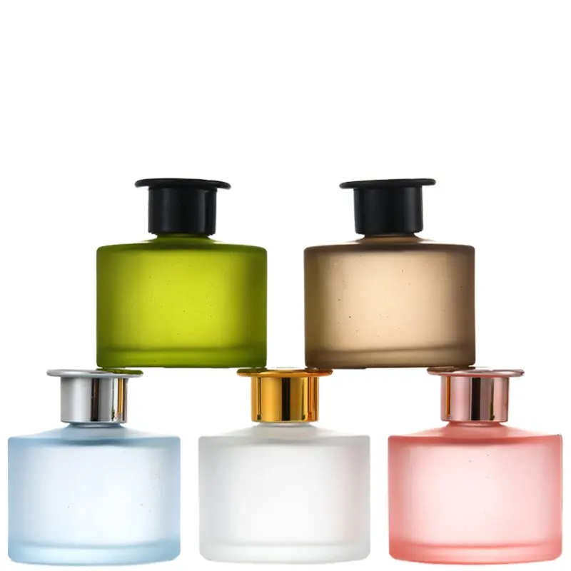 卸売50ml 100ml 150ml 200mlルームマットラウンドアロマリードディフューザー香りガラス瓶と瓶