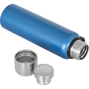 Stainless Steel Thermos Bullet Shape Blue Large Capacity Camping Water Bottle - Product Image 2