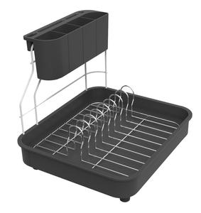 Venta al por mayor 2 Nivel de Metal de alambre de <span class=keywords><strong>acero</strong></span> <span class=keywords><strong>inoxidable</strong></span> <span class=keywords><strong>colgante</strong></span> vajilla cocina secado Dish Rack con escurridor - Product Image 2