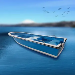 Perahu Motor Olahraga kecil serat kaca kecepatan tinggi 5.3m/17,4 kaki perahu pancing pabrik disesuaikan