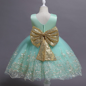 Vestidos de Fiesta para Niñas, Vestidos de Princesa para la Noche, Sin Mangas, con Encaje, Falda con Volantes Bordados y Diadema - Product Image 2