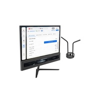 Monitor Intérprete Inteligente con IA 2026, Pantalla de Traducción Simultánea de Doble Cara de 27 Pulgadas con Micrófono de 4 Matrices para Reuniones Híbridas