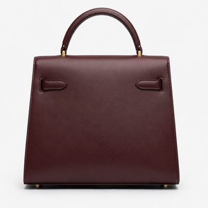 Women Structured Top Handle Bag PU Leather Flap Handbag Elegant Shoulder Crossbody Purse With Belt Buckle Detail Daily Work Bag - Product Image 3
