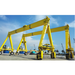 새로운 100 톤 모바일 갠트리 크레인 10m 리프팅 높이 야외 건설 코어 기어 베어링 구성 요소 고무 피곤한 상태 새로운 - Product Image 5