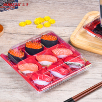 Boîte à sushi Sunzza Boîte à mochi à 1/2/4/5/8/9/12 compartiments Boîte à nourriture japonaise Bento Sushi Boîte à emporter
