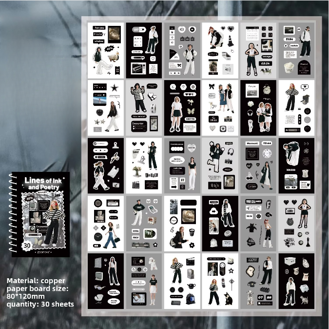 C Versos manchados de tinta