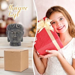 <span class=keywords><strong>Pot</strong></span> <span class=keywords><strong>de</strong></span> <span class=keywords><strong>fleur</strong></span> vintage en résine, tête <span class=keywords><strong>de</strong></span> <span class=keywords><strong>bouddha</strong></span>, décoration d'intérieur et d'extérieur, pour plantes succulentes - Product Image 6