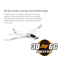 WLtoys A800 Avion de mise à niveau 2.4G RC Avion 4CH 3D 6G Système Modèle Stabilisation Push-speed RTF Planeur Avion à voilure fixe