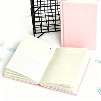 Buku Harian Bersampul Keras Hijau Solid Elegan dengan Lembaran Dalam Berbingkai Garis, Notebook Portabel untuk Pertemuan Bisnis