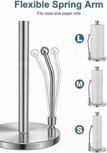 Portarotolo <span class=keywords><strong>da</strong></span> <span class=keywords><strong>Cucina</strong></span> in Acciaio Inox, Dispenser per Carta Assorbente Facile <span class=keywords><strong>da</strong></span> Strappare - Product Image 2