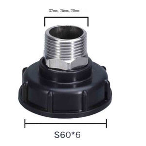 Connecteur de robinet pour réservoir IBC S60X6 avec filetage 1/2", 3/4", 1" pour raccords de conteneur IBC, adaptateur de vidange de réservoir, connecteur de tuyau d'arrosage de jardin - Product Image 2