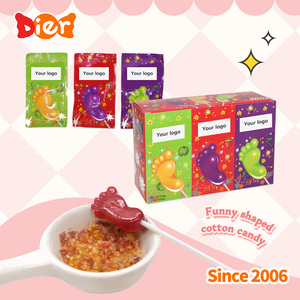 Candy grosir kustom Label pribadi Halal lucu kartun lolipop berbentuk kaki besar dengan Popping Candy mainan permen anak-anak - Product Image 1