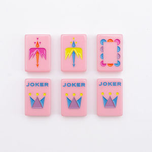 Fichas de Mahjong Acrílicas de Lujo Color Rosa, Personalizables, Marca OEM, Hechas en China, para 160 Piezas - Product Image 3