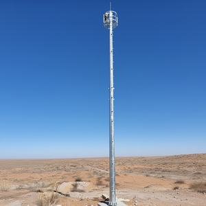 Mât d'antenne autoportant Shenghong Monopole, tour de <span class=keywords><strong>communication</strong></span>, Internet 5G, acier galvanisé à chaud, 15M-80M, Amérique - Product Image 1