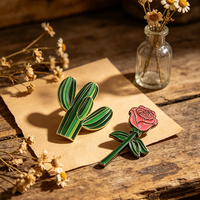 Émail personnalisé de haute qualité, moderne et apaisant, avec motifs de plantes d'intérieur, florales, succulentes et de dessins animés, pour fabricants OEM