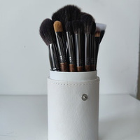 Ensemble de 24 pinceaux de maquillage professionnels en poils synthétiques, 24 pièces, pinceaux à paupières noirs pour le visage