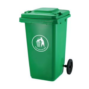 Carros de ruedas de residuos médicos con ruedas de plástico de 120 litros, cubo de basura, cubo de basura, <span class=keywords><strong>Dolly</strong></span> para hospitales en movimiento - Product Image 5