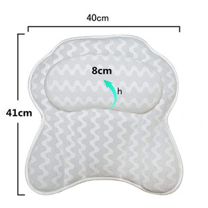 BBCare Extra Large Oreiller <span class=keywords><strong>de</strong></span> <span class=keywords><strong>Bain</strong></span> Papillon avec 6 Ventouses Fortes 4D Matériel Spa <span class=keywords><strong>Coussin</strong></span> <span class=keywords><strong>de</strong></span> <span class=keywords><strong>Bain</strong></span> pour Baignoire Camping En Plein Air Voyage - Product Image 4