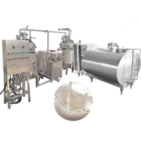Ligne commerciale de production laitière de yaourt pasteurisé par lait UHT de mini capacité