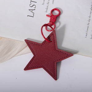 Five Pointed <b>Star</b> Keychain Pu Leather Five-Point <b>Stars</b> Keychains Fashion Bag Charm Pendant Keyring Ornament Car <b>Key</b> Accessories - Product Image 4