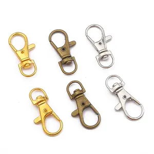 Zine Alloy Metal Lanyard Hook Gold/Silber/Bronze Drehbare Karabiner haken Schlüssel anhänger Verschluss clips Lanyard Bag Hardware