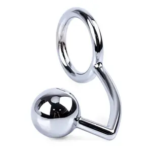 Anel de pau anal de metal, grande tamanho, anel, brinquedos sexuais, gancho anal