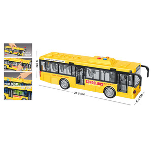Volante de Juguete para Niños, <span class=keywords><strong>Autobús</strong></span> de Juguete con Luces y <span class=keywords><strong>Música</strong></span>, Vehículos de Juego de Transporte, <span class=keywords><strong>Autobús</strong></span> Escolar con Puerta Abatible - Product Image 4