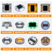 Borne lumineuse solaire à LED pour route, réflecteur de sécurité routière, borne de signalisation routière à 6 LED, borne solaire pour chaussée