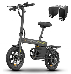 En stock au Brésil, vélo électrique pliable léger de 14 pouces B20, moteur 440W, batterie au lithium 36V 7.8Ah, porte-bagages arrière, vélo électrique fabriqué en Chine - Product Image 1
