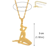 Nouveau collier pendentif haïtien en acier inoxydable, bijoux pour femmes, doré, accessoire à la mode, cadeau