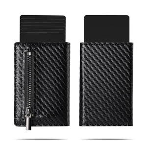 CASEKEY Hot Selling Carbon Fiber Large Capacity <b>RFID</b> <b>Blocking</b> Men's Business Fashion Large Capacity Short <b>Wallet</b> - Product Image 2