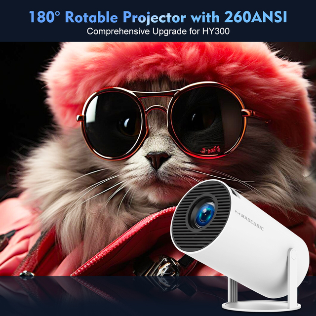 Magcubic Best-selling Pico Projector HY300 Pro Android 14 720P Home Cinema Portable for Outdoor
