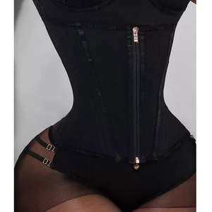 Fajas Colombianas de doble compresión para mujer, entrenador de cintura, cremallera ajustable y ojo de gancho, hueso, moldeador de cuerpo, corsé de vientre plano - Product Image 3