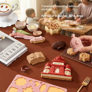 Molde <span class=keywords><strong>de</strong></span> Silicona Antiadherente 3D para Hornear Cupcakes Franceses con Forma <span class=keywords><strong>de</strong></span> <span class=keywords><strong>Castillo</strong></span> <span class=keywords><strong>de</strong></span> Estrellas y Luna <span class=keywords><strong>de</strong></span> <span class=keywords><strong>la</strong></span> Serie Princesa, Apto para Horno - Product Image 3