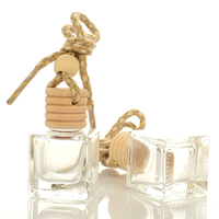 Diffuseur de parfum pour voiture, flacon vide carré de 8 ml et 12 ml, à suspendre