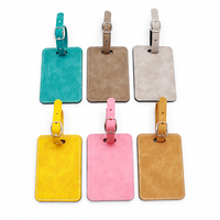 Étiquette de bagage personnalisée en cuir PU, imprimable UV, vierge pour sublimation, pour cadeaux promotionnels, voyages à l'aéroport et usage quotidien