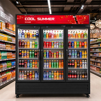 Réfrigérateur commercial de présentation pour boissons Coca-Cola avec porte vitrée de qualité supérieure 2-8 ℃   Vitrine d'exposition