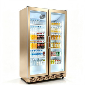 Nouvelle Vitrine Réfrigérée Commerciale à Double Porte Entièrement en Verre 2026 et Réfrigérateur à Boissons pour Magasin de Proximité - Product Image 5