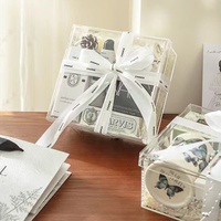Nouveauté Boîte cadeau de mariage en acrylique transparente Étanche Boîte cadeau décorative amovible Boîte cadeau en acrylique exquise Emballage cadeau