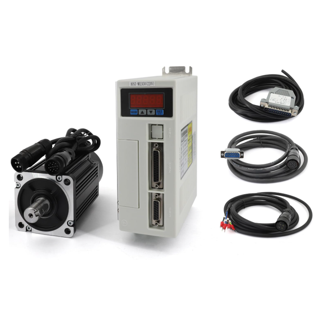 0.75KW 2.39N.M.AC Servo Motor 750W 80ST-M02430 Set with White Drive AASD-15A for Racing Simulator SFX150/SFX100/other Rig