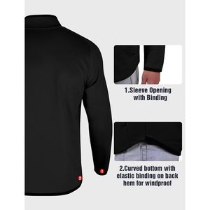 Custom Men's Full Zip <b>Running</b> Jacket Lightweight Windproof <b>Fleece</b> Athletic Workout Outerwear - Product Image 5
