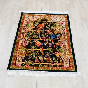 Tapis faits <span class=keywords><strong>à</strong></span> la main de 80x125 cm avec motif d'oiseaux, tapis en soie turque, prix de gros en Chine - Product Image 2