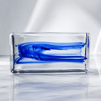 Brique de verre personnalisée à motif encre solide avec garantie de 5 ans pour la décoration des halls d'hôtel et des cloisons commerciales